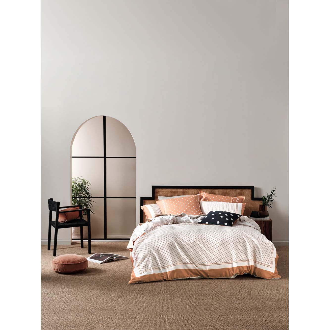 Linen House Vivienne Brandy Queen Size Bed Quilt Cover Set for Elegant Bedroom Decor
