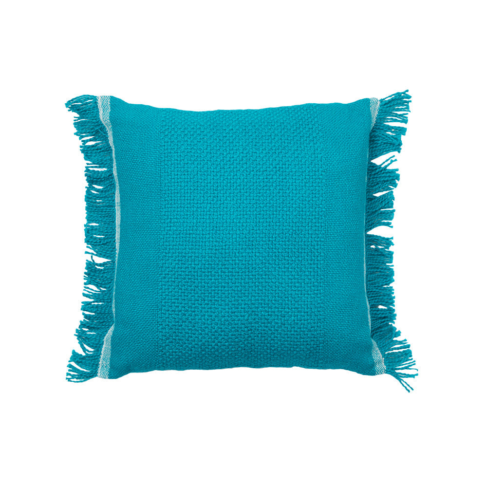 Piper Square Teal Cotton Filled Decorative Cushion