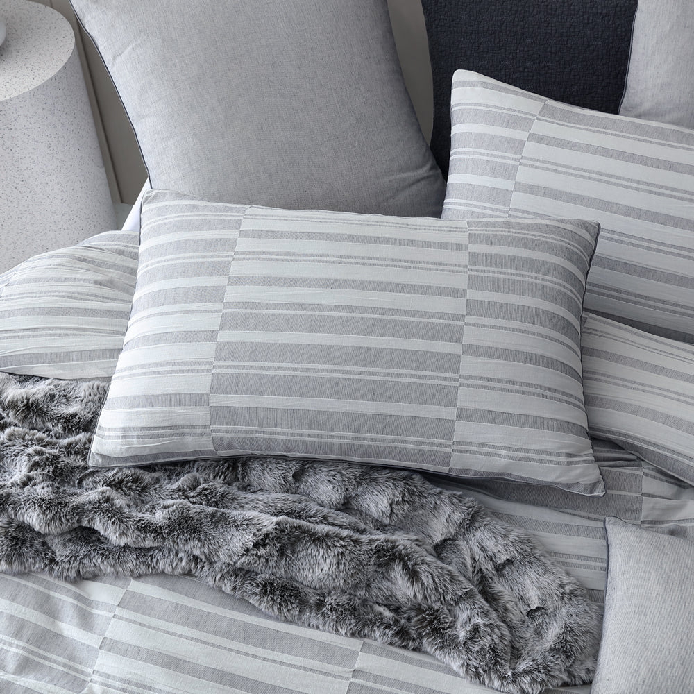 Platinum Logan and Mason Balmoral Ash Queen - Sized Bed Quilt Cover Set for a Stunning Bedroom Decor