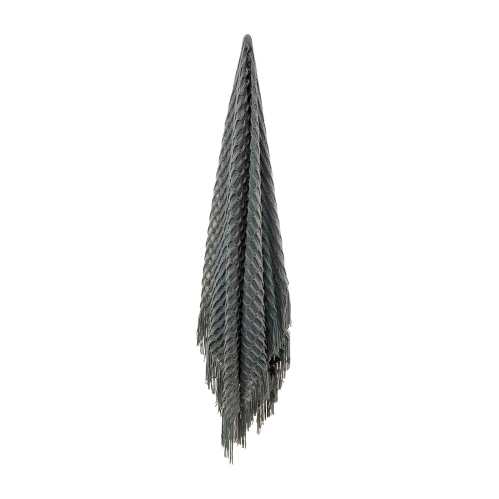 Stylish Bianca Marlon Charcoal-Colored Throw for Bedroom and Sofa