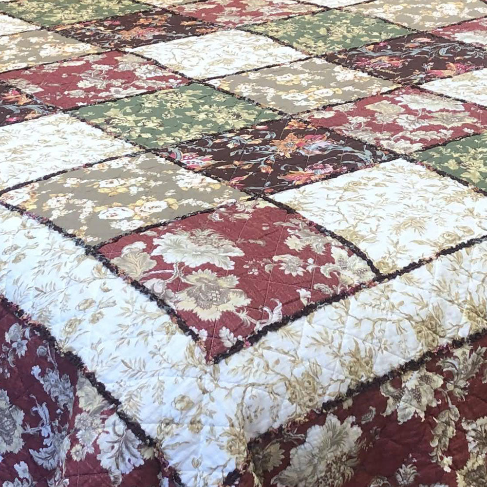 Super King Classic Floral Motif Newport Coverlet Set