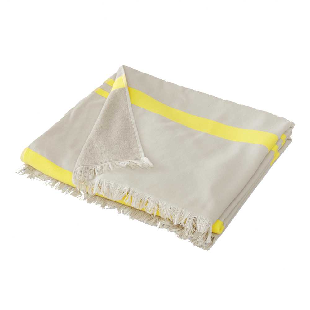 Sheridan Tropicolo Lightweight Flax Multi - Stripe Beach Towel