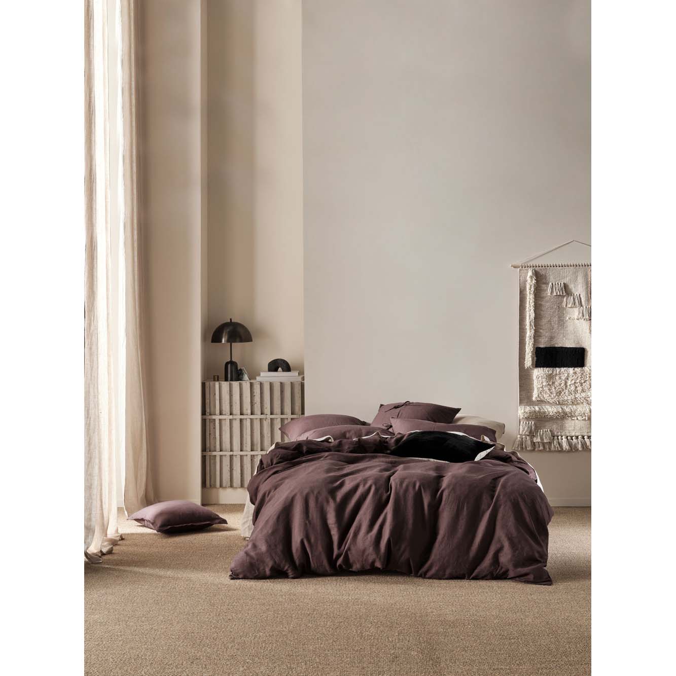 Linen House Nimes Espresso Single Bed Quilt Cover Set - Ideal for All - Year - Round Use
