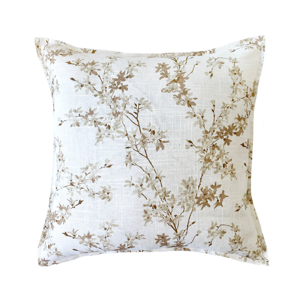 Laura Ashley Forsythia Truffle Decorative Square Filled Cushion for Home Decoration