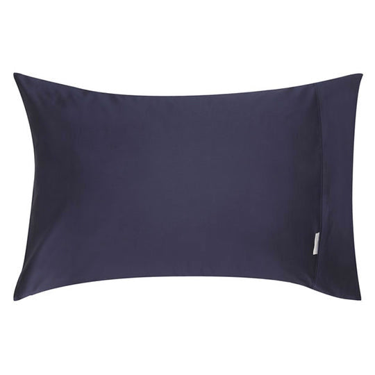 Navy Blue Luxury 100% Egyptian Cotton Sateen 400 Thread Count Standard Pillowcase for Hotel - Like Comfort