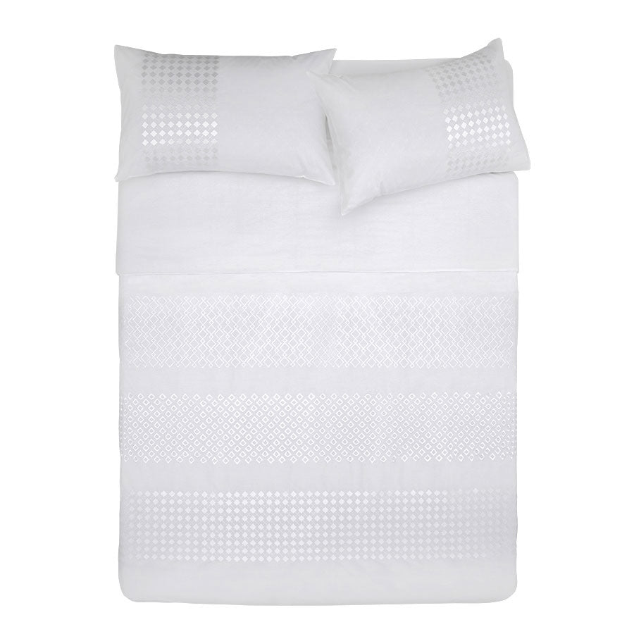 KAS Anderson Queen - Sized Bed White Quilt Cover Set for Bedroom Refresh