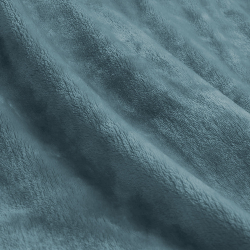 Lucia Luxury Plush Bed Blanket in Stormy Sea Design for King - Sized Bed