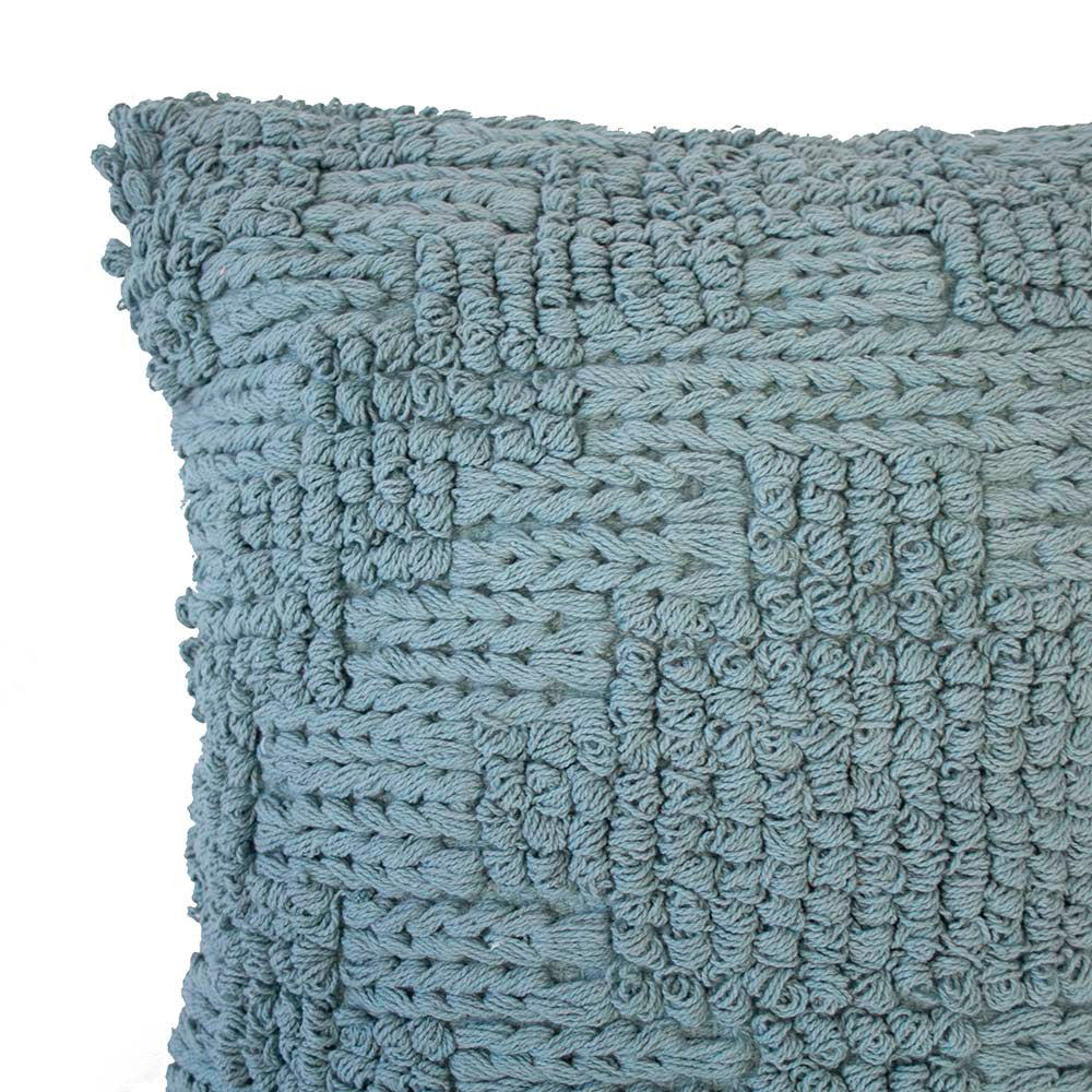 Bambury Remy Square Steel - Blue Filled Decorative Cushion