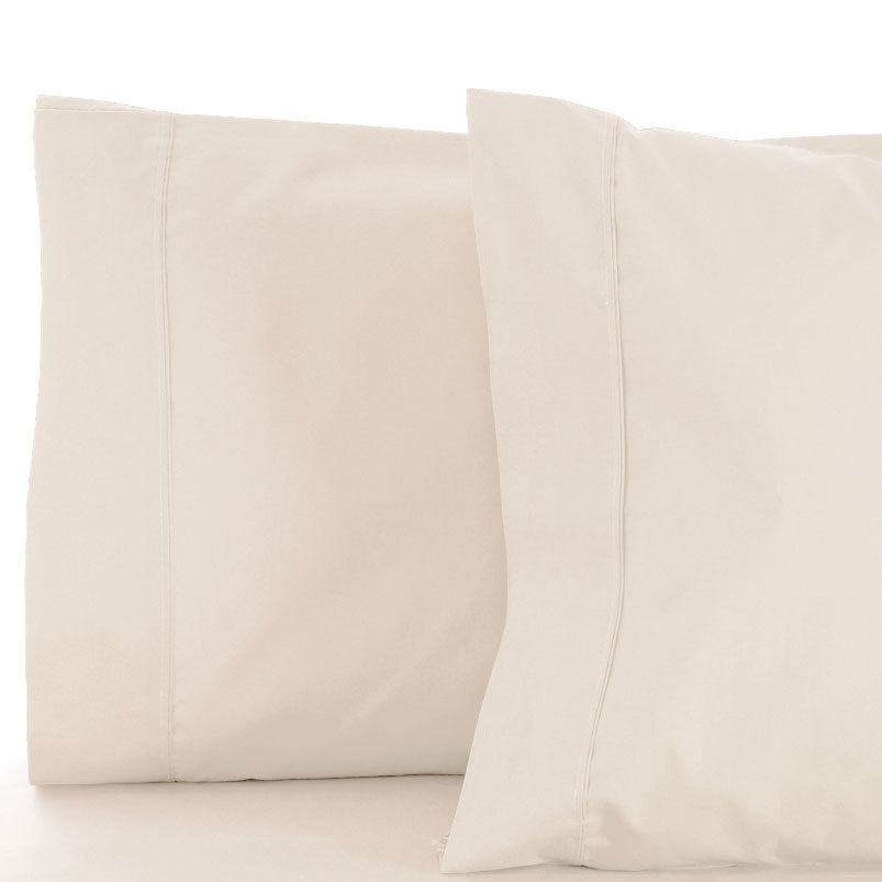 La Via King Bed Mega 400TC 100% Cotton Flat Sheet in Ivory