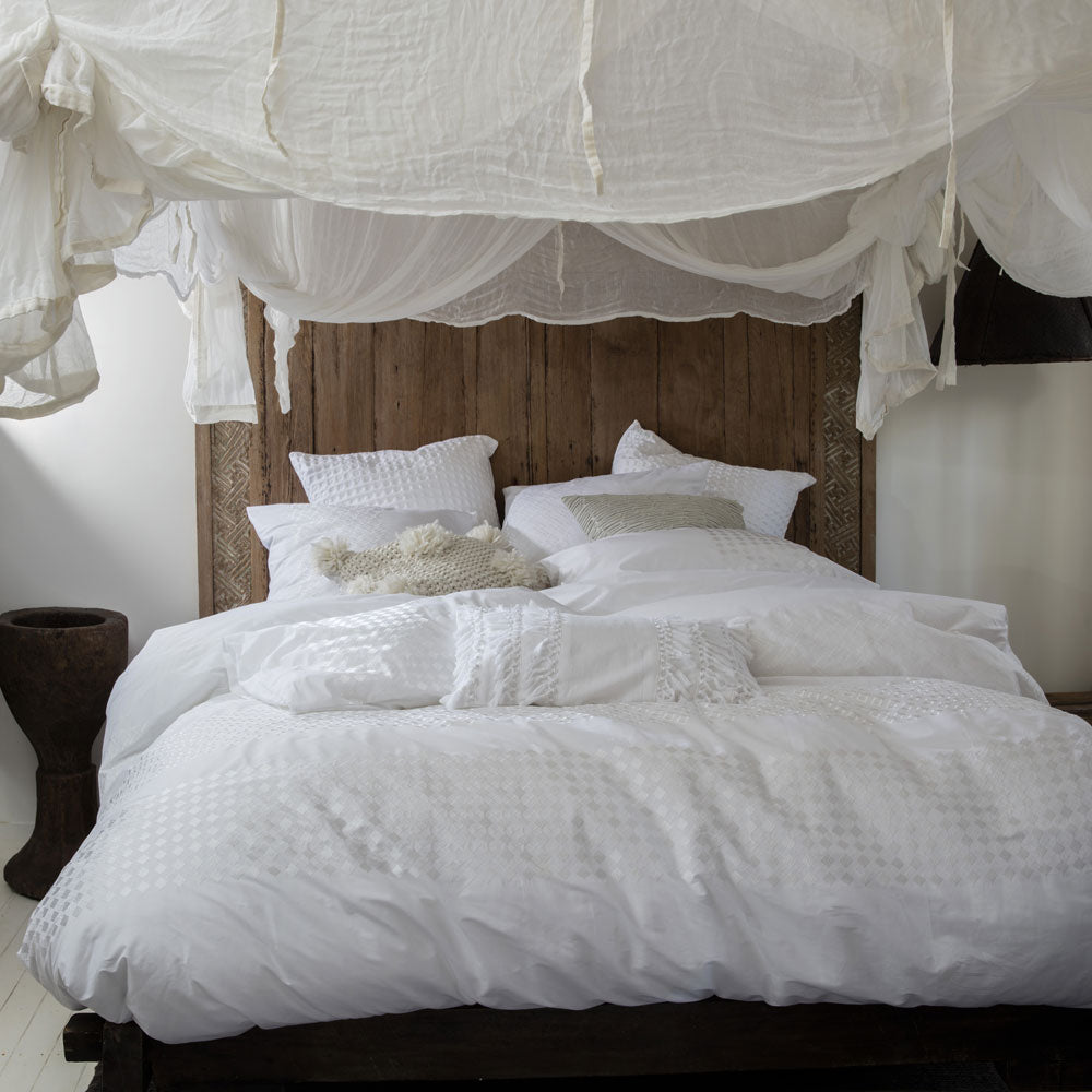 KAS Anderson Queen - Sized Bed White Quilt Cover Set for Bedroom Refresh