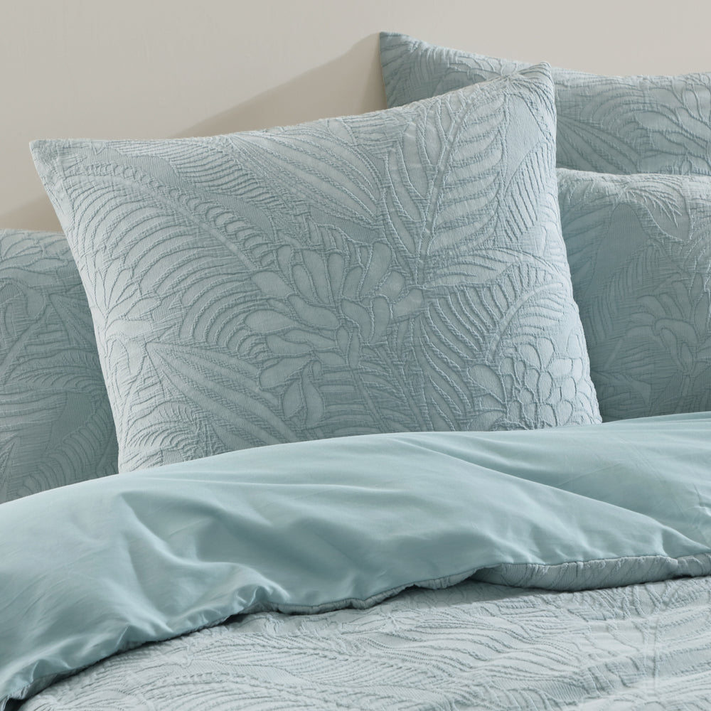 Super King Size Kaia Sage Colored Quilt Cover Set for Bedroom Decoration