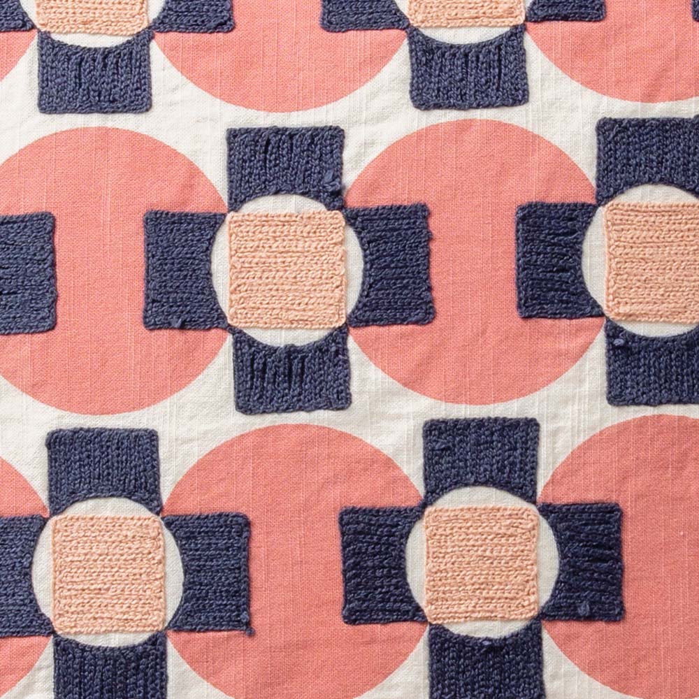 Stylish Geo Multi - Patterned Filled Square Cotton Cushion