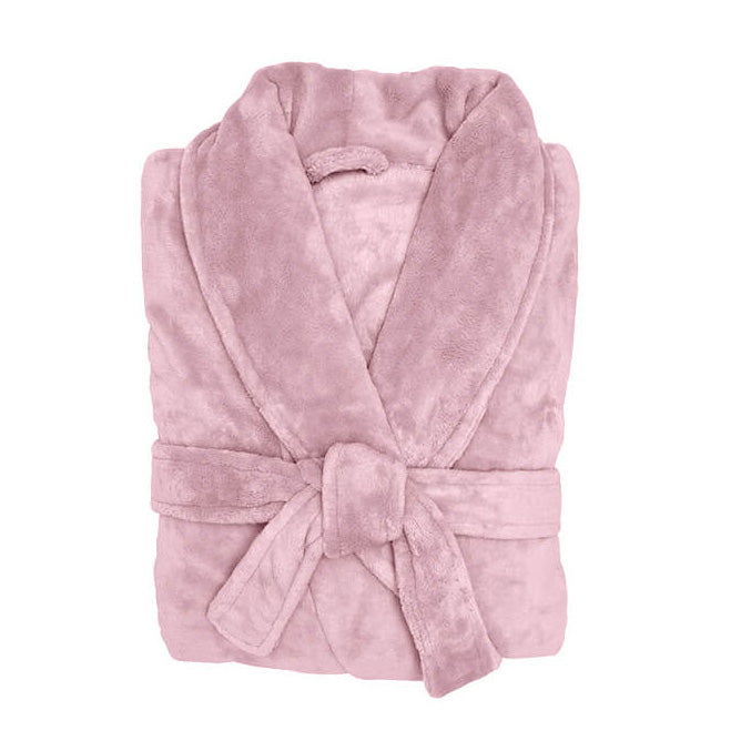 Soft and Comfy Medium/Large Microplush Blush Bathrobe