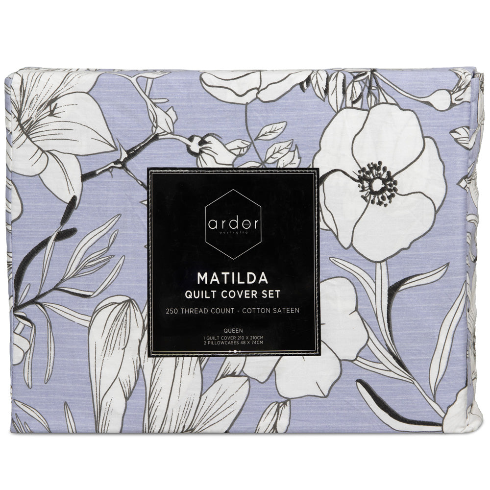 Ardor Matilda Floral Quilt Cover Set for Double Bed with Intricate Design