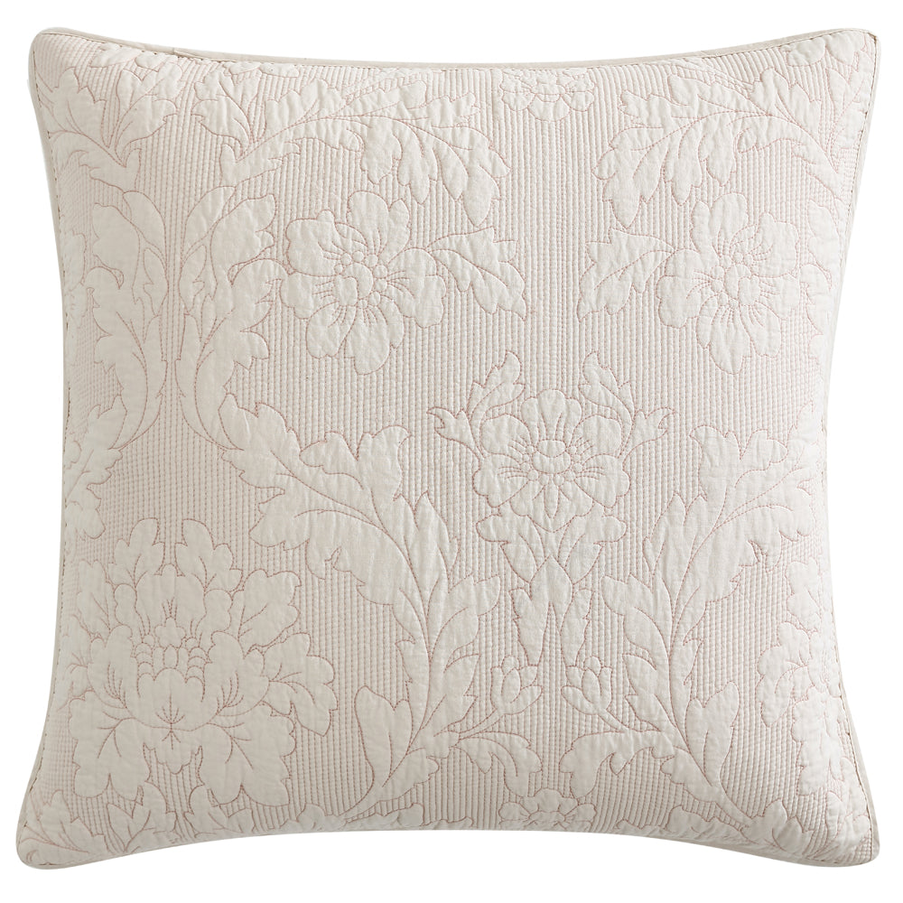 European Style Sand - Colored Floral Pillowcase from Private Collection
