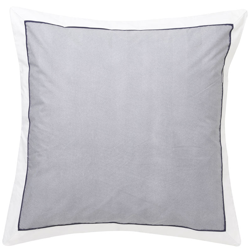 Logan and Mason Essex Navy European-Style Pillowcase for Elegant Bedding