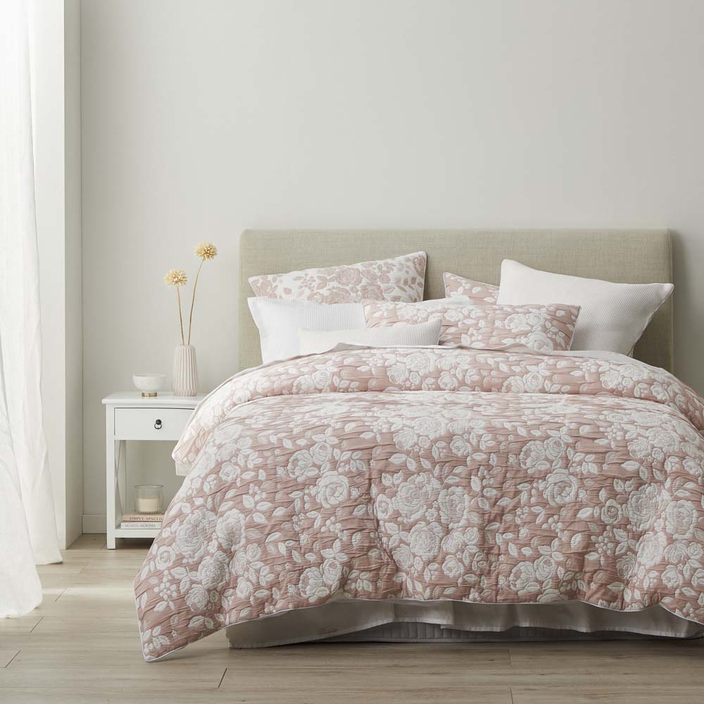 Super King Size Coralie Dusk Quilt Cover Set by Platinum Logan and Mason