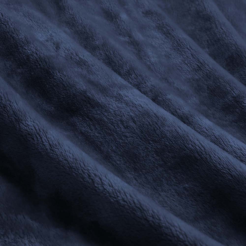 Navy Lucia Super - Soft Plush Blanket for King Single Bed