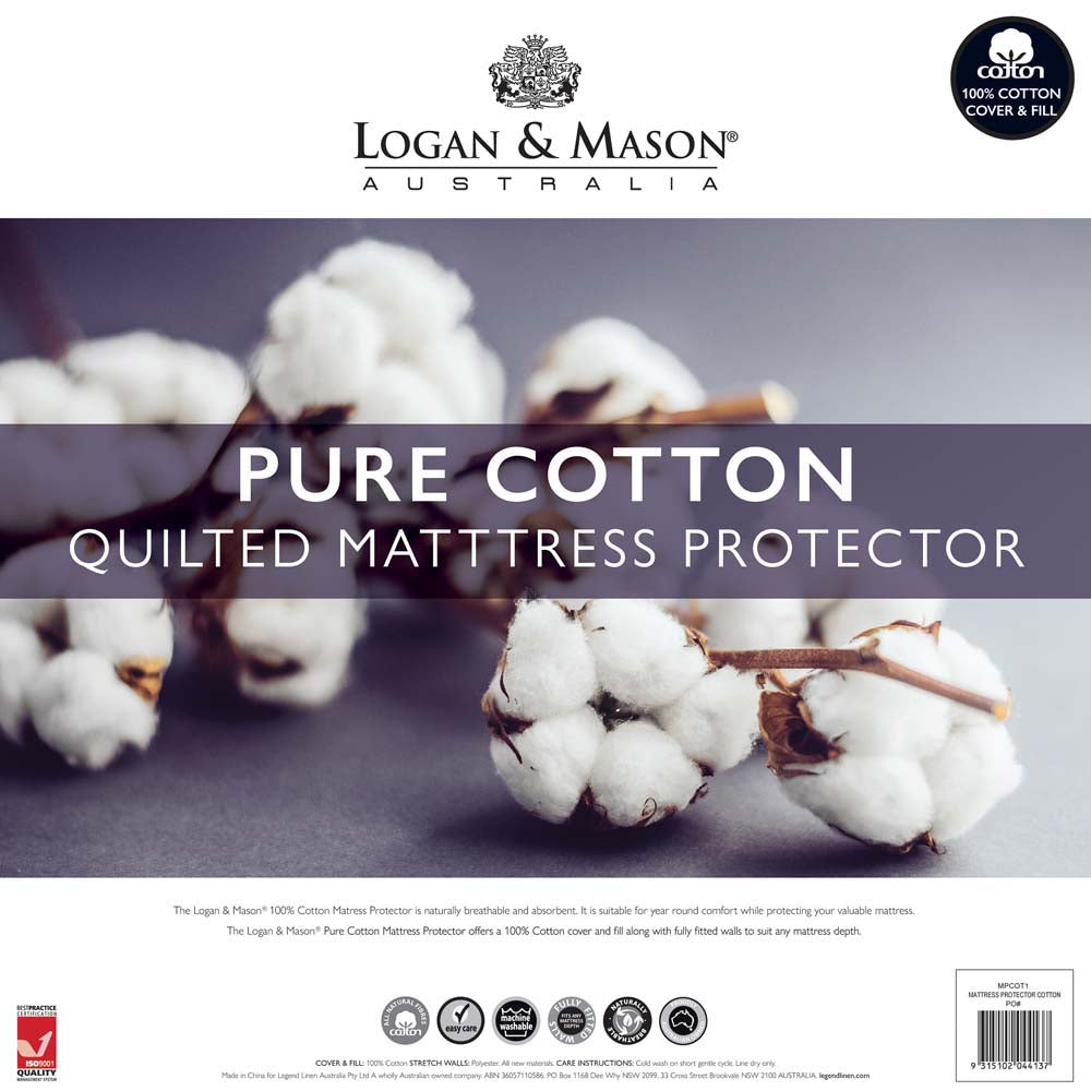 Long Single Bed Quilted Breathable Cotton Mattress Protector