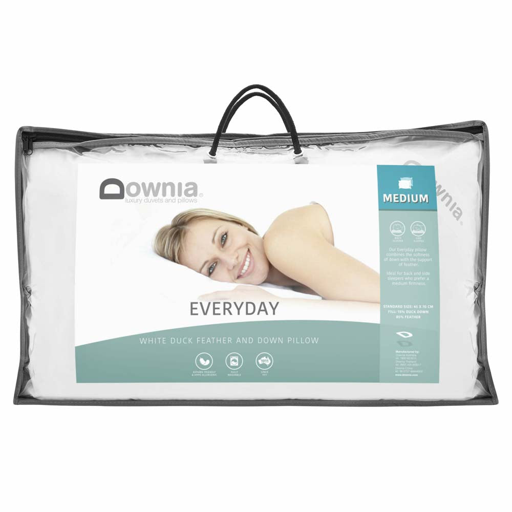 Down and Feather Medium Profile Pillow from the Everyday Pillow Collection