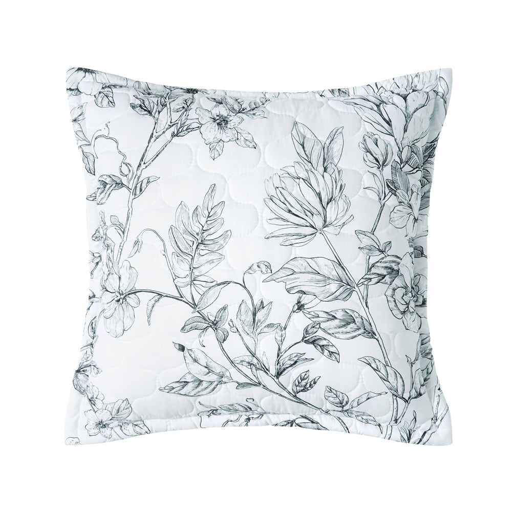 Elegant Bianca Gracie White Filled Square Cushion for a Fresh Ambiance