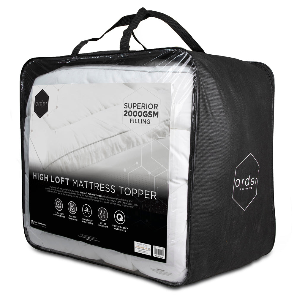 2000gsm Microfibre Mattress Topper for Single Beds - Luxurious Comfort