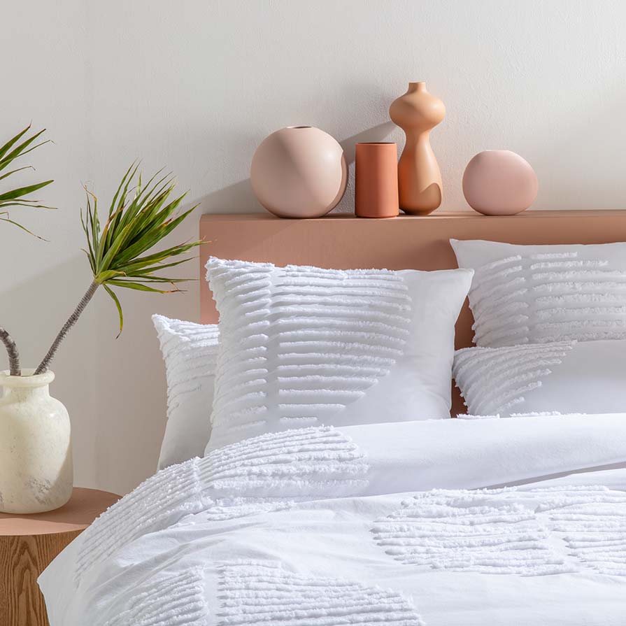 European-style Barlow White Luxury Pillowcase for Bedroom Decor