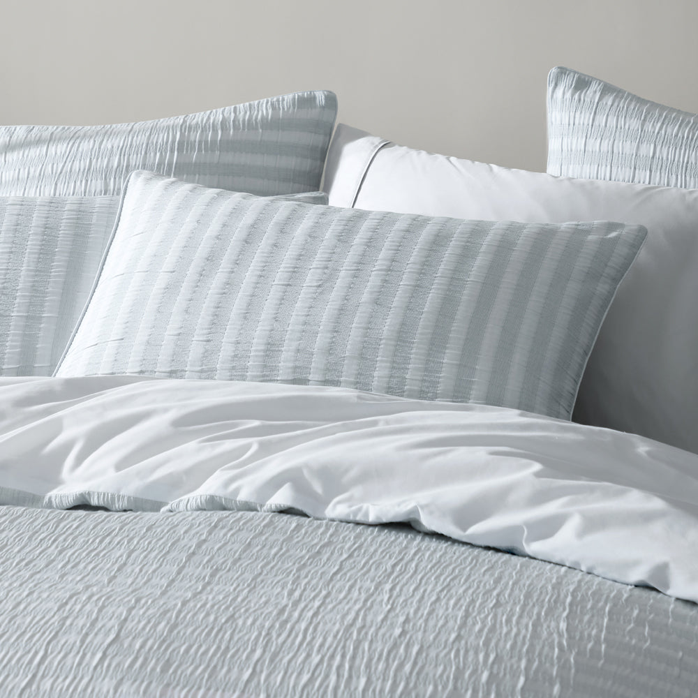Emmet Sage Super King Quilt Cover Set: Timeless Striped Luxury
