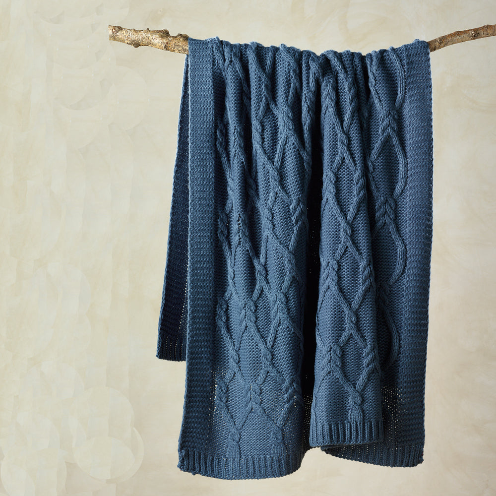 Bianca Johnson Stylish Denim Decorative Throw Blanket