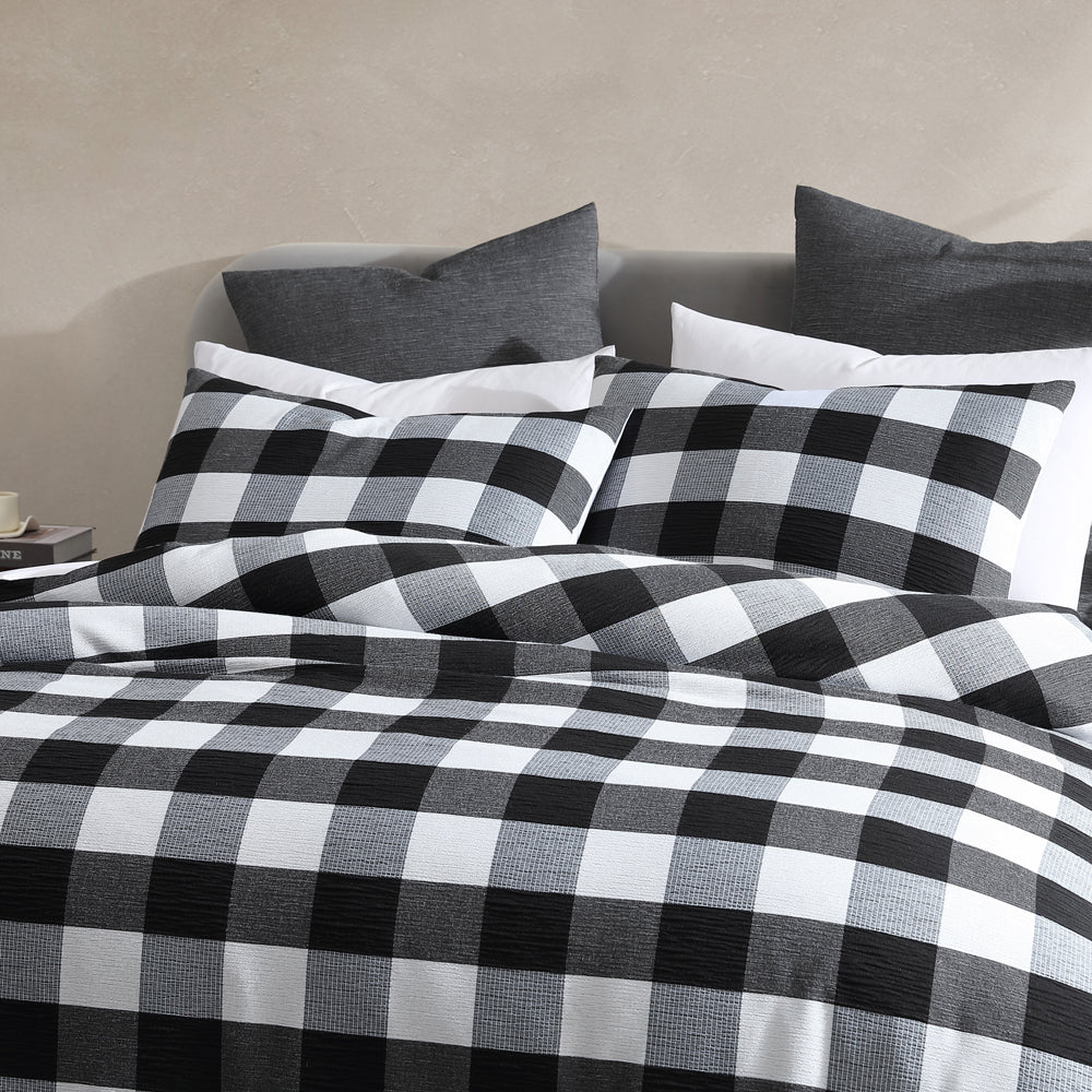 Queen - Sized Hogan Slate Comfort Quilt Cover Set for Bed