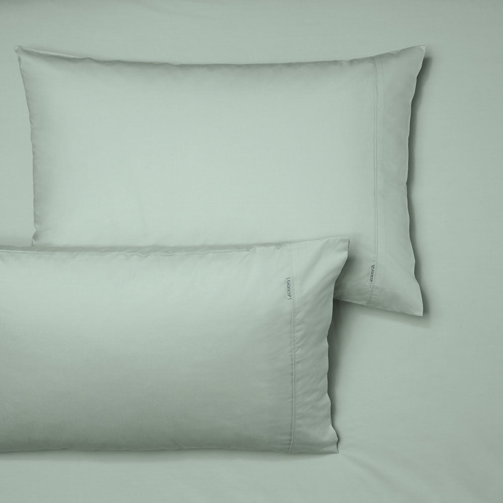 Bianca Heston King Single Bed 100% Cotton Percale Fitted Sheet and Pillowcase Combo with 300 Thread Count in Sage Color