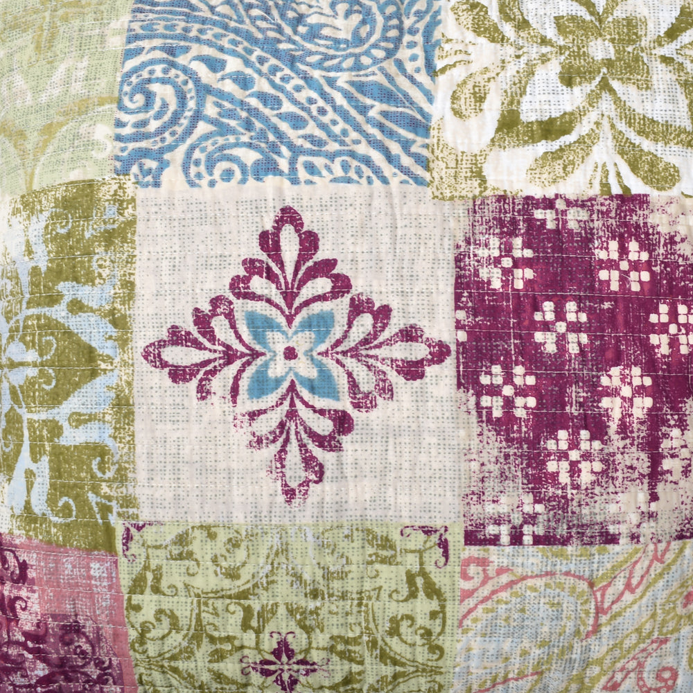 European Style Spring Bank Classic Patchwork Pattern Cotton Pillowcase