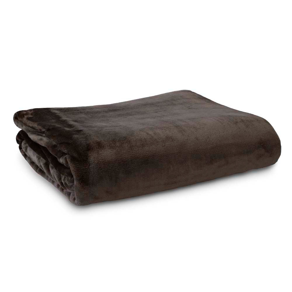 Charcoal Lucia Single Bed-sized Plush Blanket for Bedroom Decoration