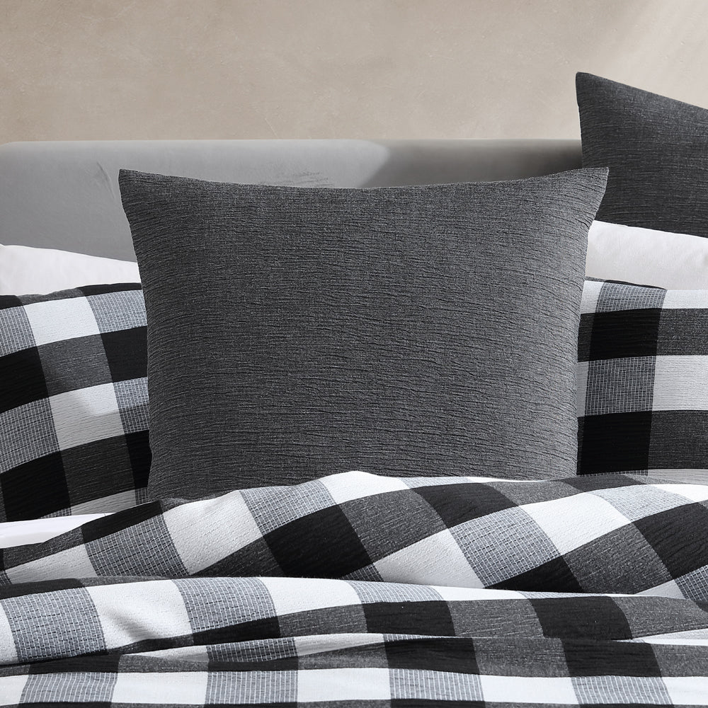 Hogan Slate European-Sized Decorative Pillowcase for Relaxing Comfort