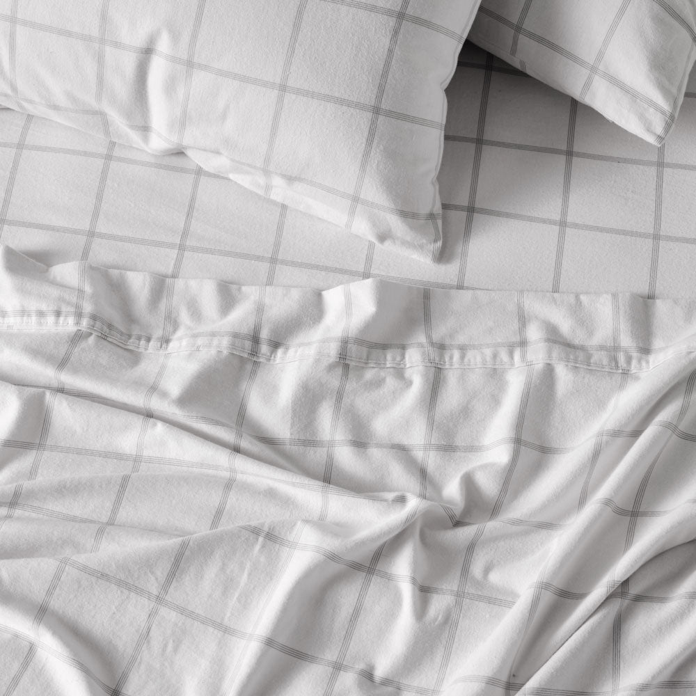 Single Bed Morella Smoke Soft Flannelette Sheet Set