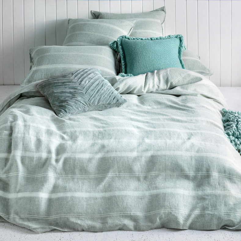 Balmoral Sage European-style Decorative Pillowcase Made of Linen and Cotton Blend