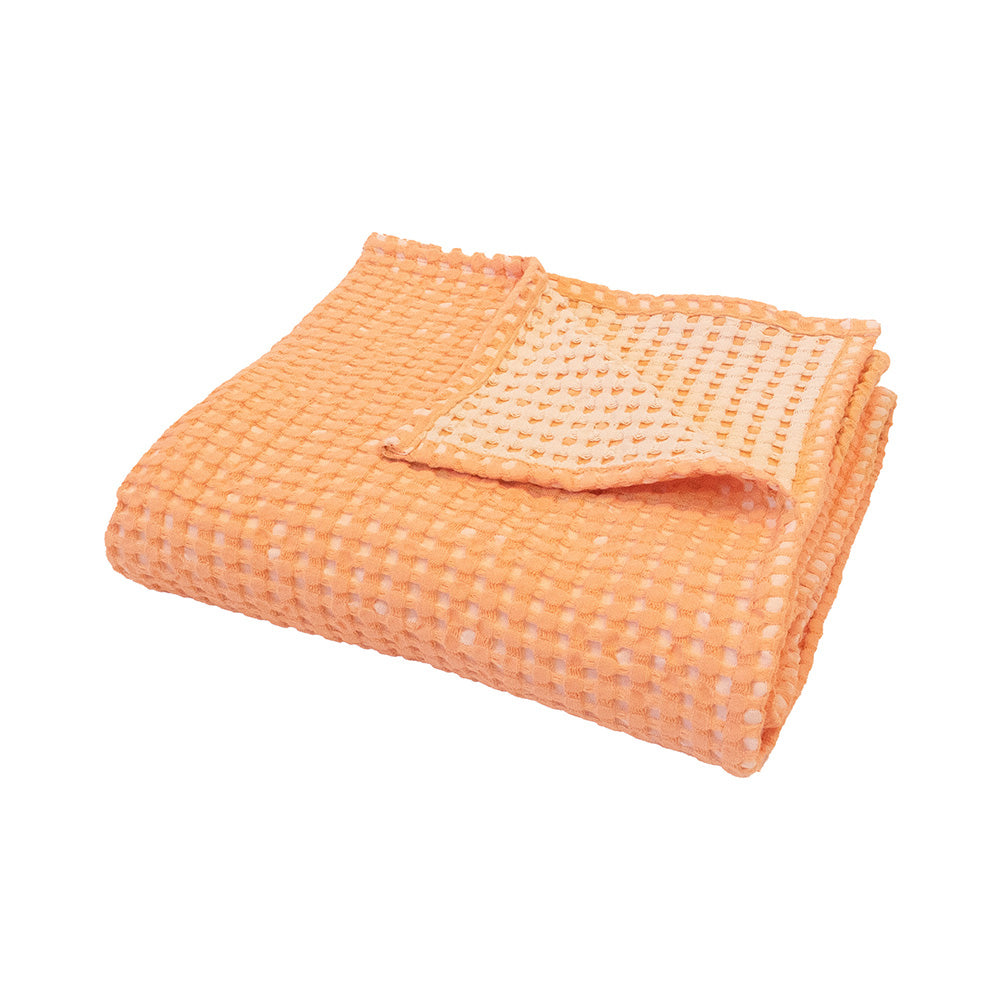 Luxurious Reversible Dora Peach Waffle Throw