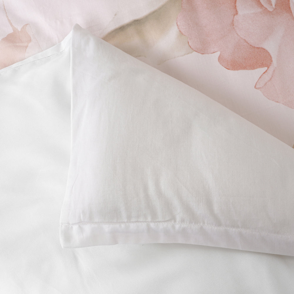 King - Sized Layla White Soft Cotton Quilt Cover Set