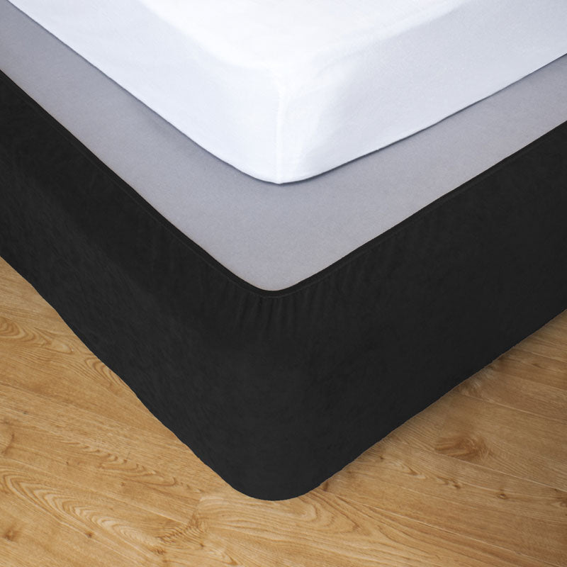 Apartmento Single Bed Ebony Stretch Valance Bed Wrap - A Luxury Bedroom Decor Piece