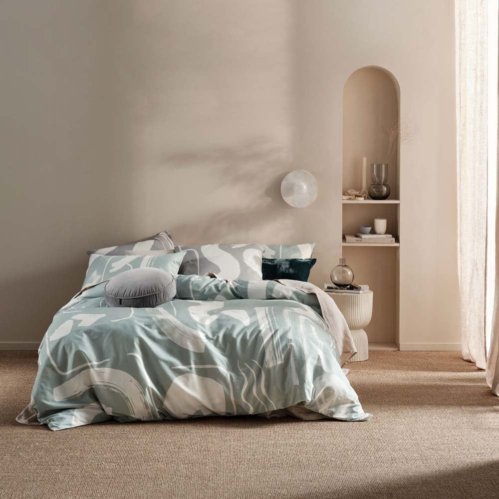 Stunning Arden Mist Queen - Sized Quilt Cover Set for Your Bedroom
