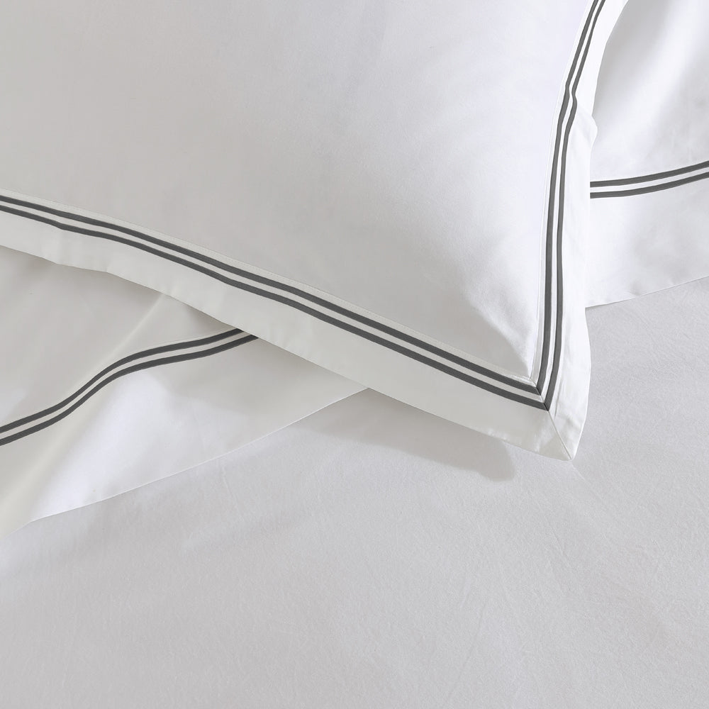 Luxurious Santiago Charcoal Quilt Cover Set for King - Sized Bed, Ideal for Elevating Bedroom Decor