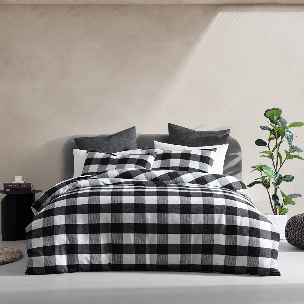 Queen - Sized Hogan Slate Comfort Quilt Cover Set for Bed