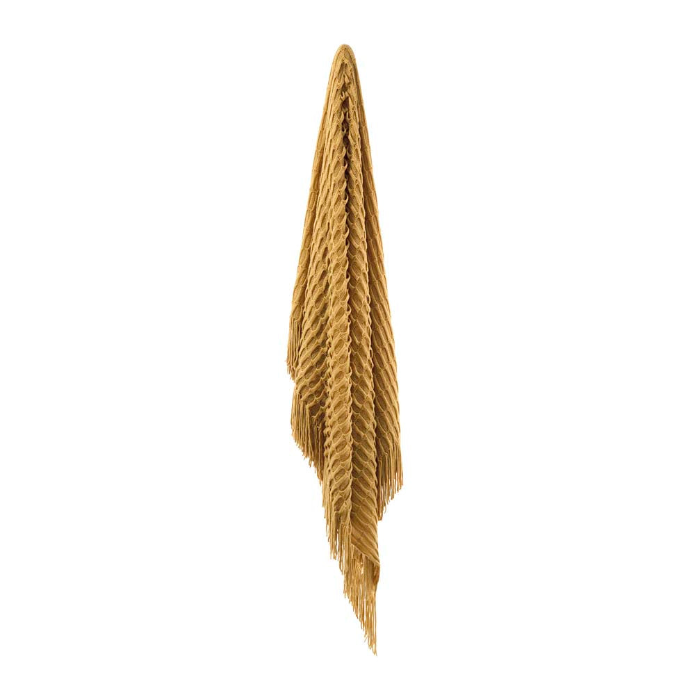 Luxurious Bianca Marlon Gold Decorative Throw for Bedroom and Sofa