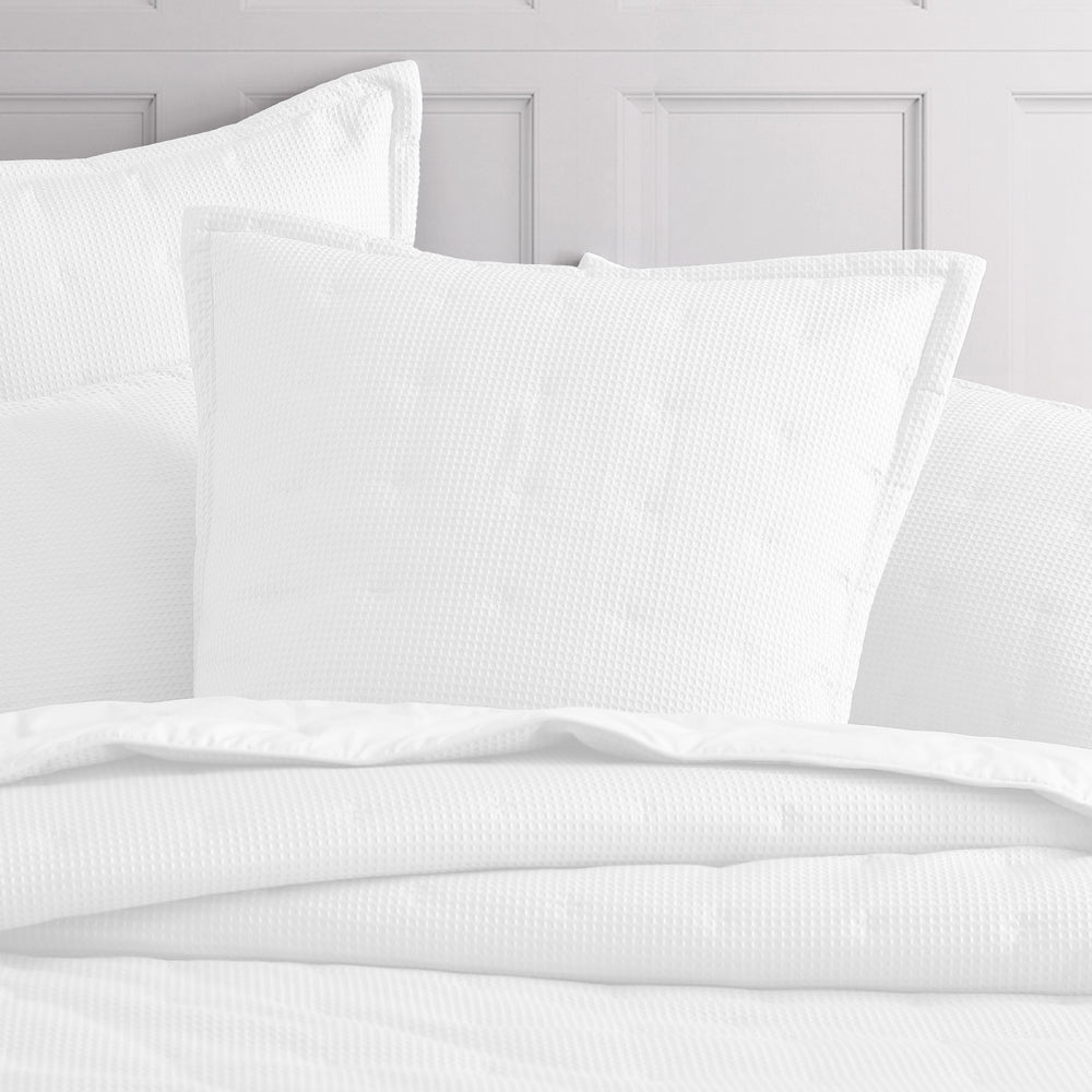 Exquisite Ascot Style White European Decorative Pillow Sham