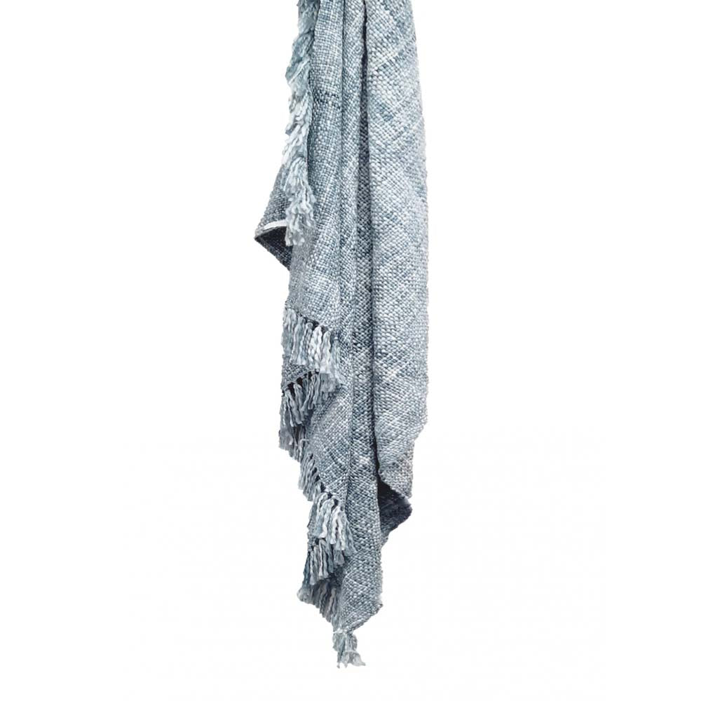 Stylish Oslo Steel Blue Acrylic Throw for Summer Fun