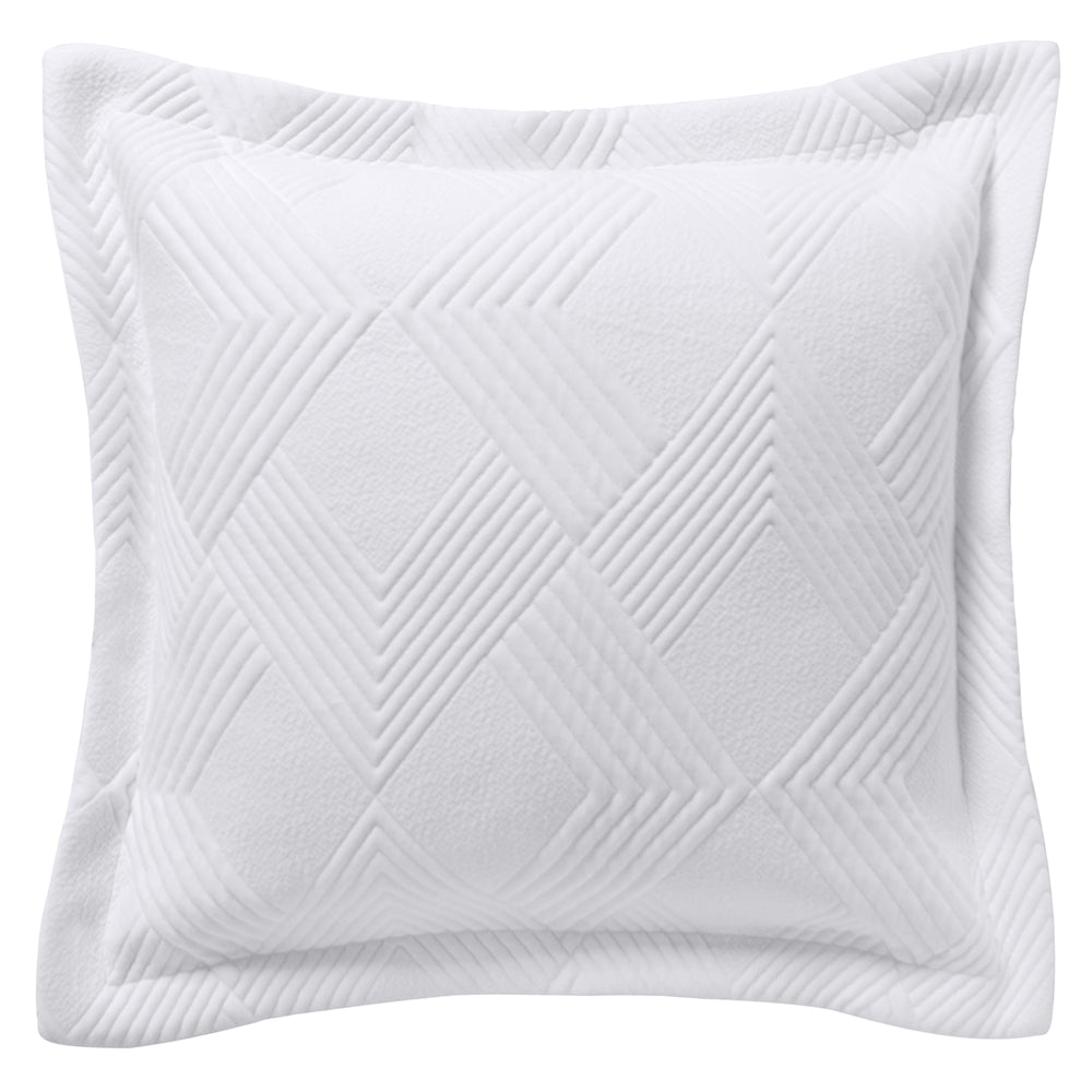 Exquisite Cassiano European-Sized White Pillowcase for Timeless Bedrooms