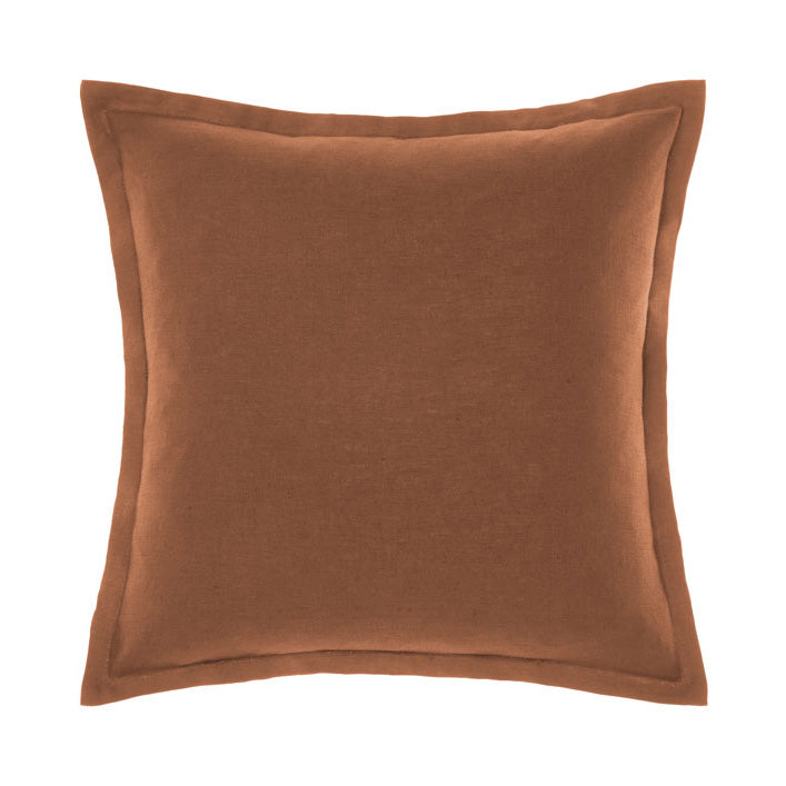 Linen House Nimes Square Filled Cushion in Cinnamon Color for Bed and Living Area
