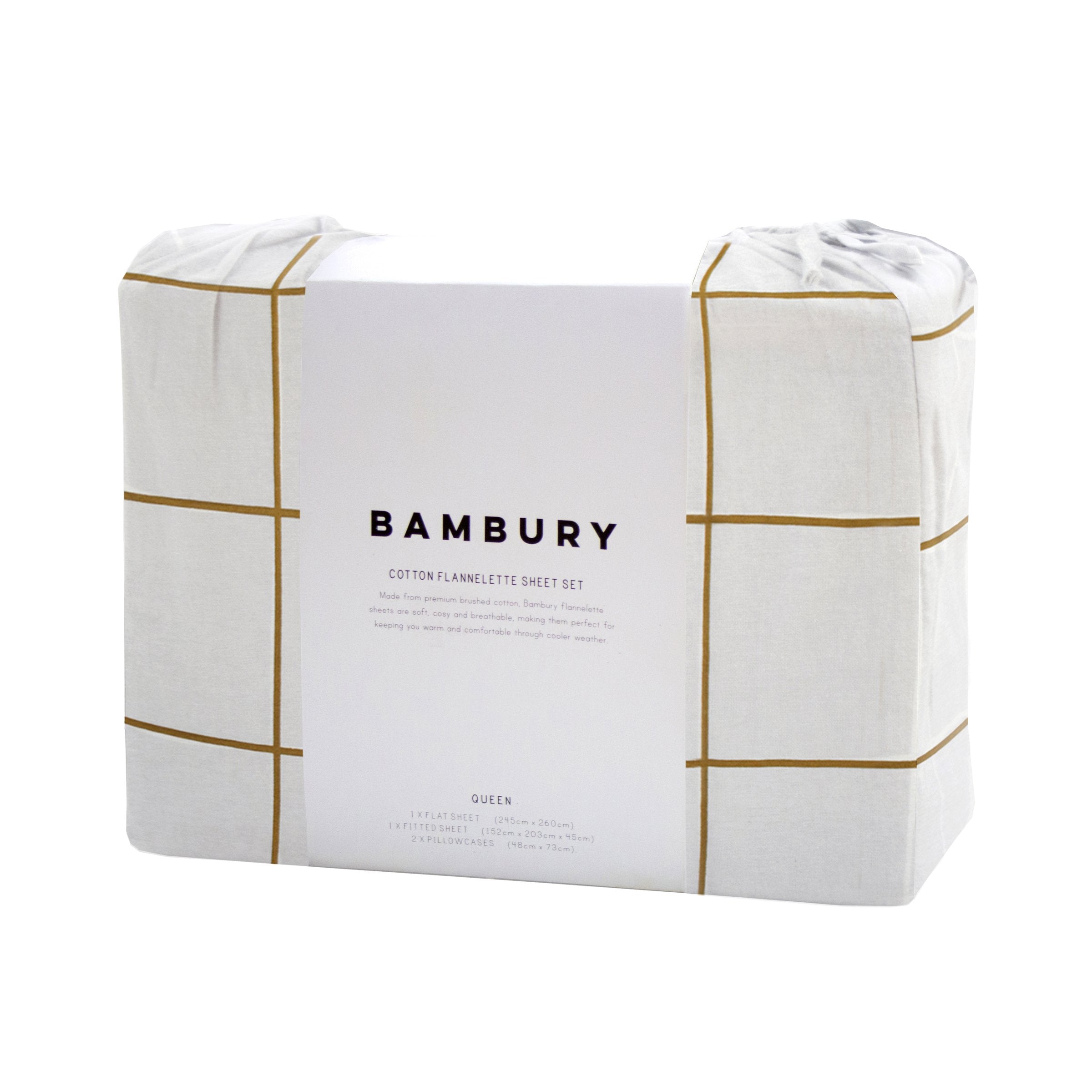 Single Bed Ivory Flannelette Sheet Set by Bambury Carrington