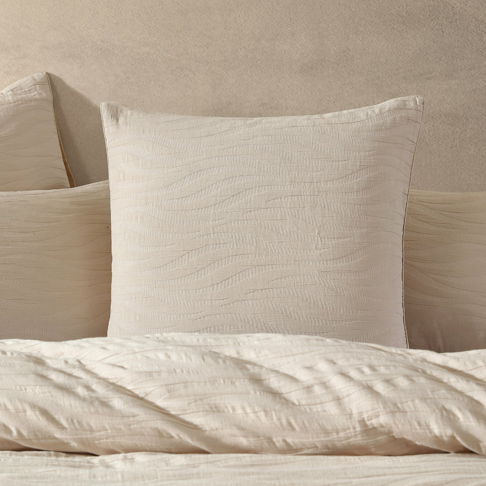 Ariel Stone Queen - Size Bed Quilt Cover Set for a Tranquil Bedroom