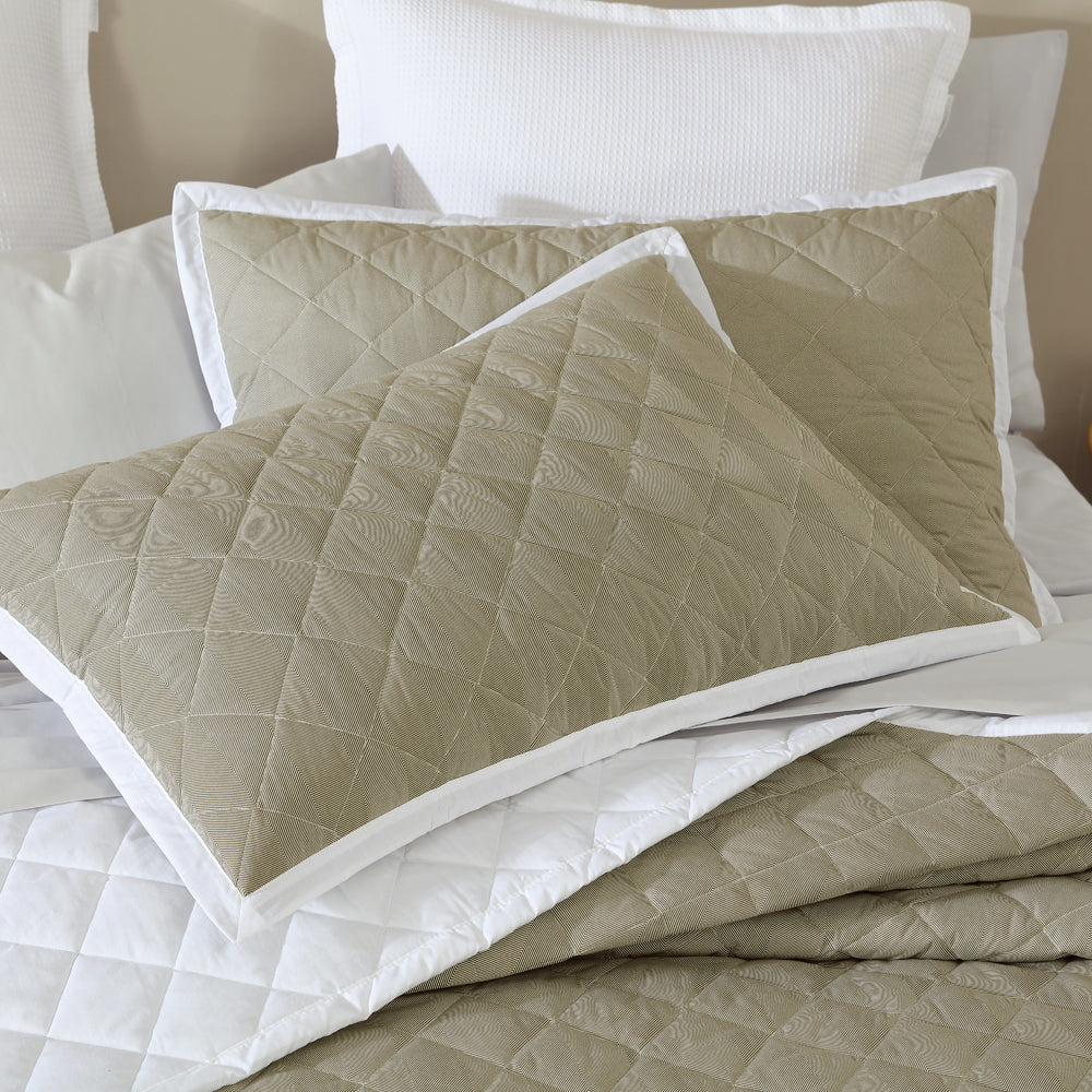 Essex Olive Herringbone Bedspread for Queen-Size Bed